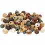 Perles en céramique, ass. de couleurs, dim. 7-18 mm, diamètre intérieur 2-4 mm, 300 gr/ 1 Pq.