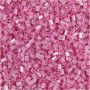 Rocailles 2-cut, rose, dim. 15/0 , d 1,7 mm, diamètre intérieur 0,5 mm, 500 gr/ 1 sac