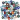 Mélange Perles Rondes en Verre, Ø9mm, dimension trou 2,5-3mm, 500g, couleurs assorties