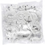 Bestioles en Tissu, dimension 10-14cm, mélange 12 pces, blanc