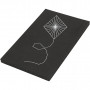 Feuilles String Art, format 20x12 cm, épaisseur 10 mm, noir, 16pcs.