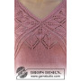 Haut Cœur Papillon par DROPS Design - Patron de Haut Tricoté Tailles S - XXXL