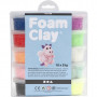 Foam Clay® Pâte à Modeler Mousse 10x35g Couleurs Assorties