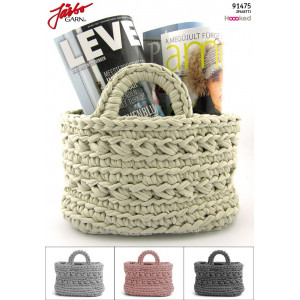 Hoooked DIY Kit Crochet Panier Zpagetti Revisto Jaune 28x18cm