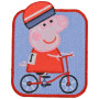 Sticker thermocollant Gurli Piggy on Bike 6x7.7cm