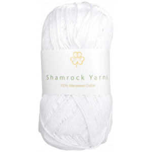 Shamrock Yarns Laine 100% Coton Mercerisé 02 Blanc