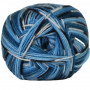 Hjertegarn Aloe Sockwool Fil pour chaussettes 5090 Bleu/Blanc/Noir