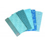 Tissu de Marie Fat Quarter Coton Turquoise 50x57cm - 5 pces