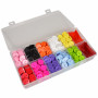 Infinity Hearts Buttons in Plastic Box Deluxe 2-Hole Round Plastic 10 Ass. couleurs 15mm - 750 pcs