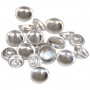 Infinity Hearts DIY Boutons de tissu/boutons de recouvrement ronds en aluminium argenté 10mm - 10 paires