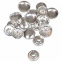 Infinity Hearts DIY Boutons de tissu/boutons de recouvrement ronds en aluminium argenté 15mm - 10 paires