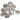 Infinity Hearts DIY Boutons de tissu/boutons de recouvrement ronds en aluminium argenté 20mm - 10 paires