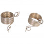 Infinity Hearts Knitting Thimble/Thread Holder Metal Silver 19mm - 2 pcs.