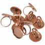 Infinity Hearts Finger Ring DIY Iron Red Copper 20mm - 10 pcs.