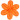 Etiquette thermocollante Fleur Orange 4.5x4cm