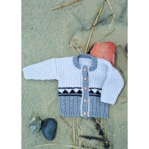 Mayflower Cardigan pour bébé en tricot avec motif de câbles taille 1 mois - 4 ans
