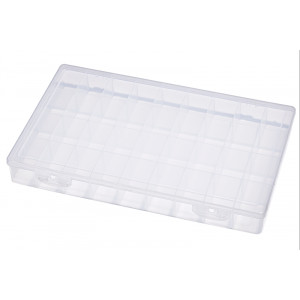 1 boite à rangement de perle 10 cases 17,5x9x3 cm, plexiglass transparent  - boite de rangement - Miracles Merceries