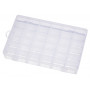 Coffret Plastique Transparent 27,5x17,5x4,3cm - 36 compartiments