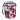Infinity Hearts Sac de Tricot Rond Imprimé Assorti 38x28cm