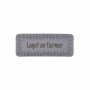 Label norvégien Laget av Farmor Imitation cuir Gris 5x2cm - 1 pièce