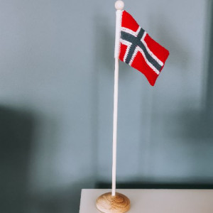 Drapeau norvégien par Rito Krea - Modèle de Tricot 14x10cm