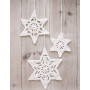 Étoiles des Vœux par DROPS Design - Patron d'Étoile de Noël au Crochet 3 Tailles