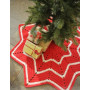 Sous Le Sapin De Noël par DROPS Design - Patron de Tapis Noël au Crochet avec Motif Bandes 95cm