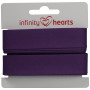 Infinity Hearts Ruban de reliure Coton 40/20mm 34 Violet foncé - 5m