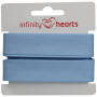 Infinity Hearts Ruban de reliure Coton 40/20mm 35 Bleu clair - 5m