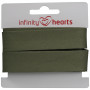 Infinity Hearts Ruban de reliure Coton 40/20mm 57 Vert Army - 5m