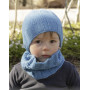 Barbe Bleue par DROPS Design - Patrons de Tour de Cou et Chapeau Tricoté Motif Texturé Tailles 12 Mois - 10 Ans