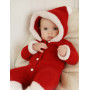 Mon Premier Noël par DROPS Design - Patron de Grenouillère Bébé Père Noël Tricotée Capuche Tailles 1 Mois - 4 Ans