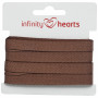 Infinity Hearts Ruban à chevrons coton 10mm 06 Marron - 5m