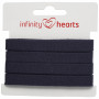Infinity Hearts Ruban à chevrons coton 10mm 08 Navy - 5m