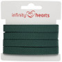 Infinity Hearts Ruban à chevrons coton 10mm 14 Vert bouteille - 5m