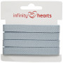 Infinity Hearts Ruban à chevrons coton 10mm 42 Bleu clair - 5m