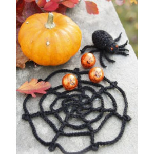 Webster by DROPS Design - Patron de Toile d'Araignée Crochet Décoration Halloween