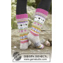 Mouton Endormi par DROPS Design - Patron de Chaussettes Tricotées avec Motif Multicolore Pointures 35-46