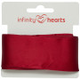 Infinity Hearts Ruban Satin Double Face 38mm 260 Vin rouge - 5m