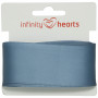 Infinity Hearts Ruban Satin Double Face 38mm 338 Bleu - 5m