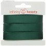 Infinity Hearts Ruban Satin Double Face 15mm 587 Vert foncé - 5m