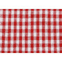 Nappe de table à carreaux 4x4mm Tissu de coton 592 rouge 140cm - 50cm