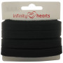 Infinity Hearts Anorak Cordon Coton plat 10mm 990 Noir - 5m 