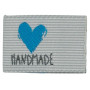 Étiquette Handmade blanche et bleu - 1 pc