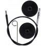 KnitPro Câble pour Aiguilles Circulaires Courtes Interchangeables 20cm (Devient 40cm avec aiguilles) Noir