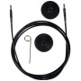 KnitPro Câble pour Aiguilles Circulaires Interchangeables 126cm (Devient 150cm avec aiguilles) Noir