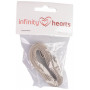 Infinity Hearts Ruban / Étiquette à coudre Motifs de crochet 15mm - 3 mètres