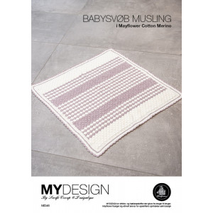 Mayflower Babysvøb Musling - Modèle de Crochet - Couverture Bébé 90x90cm
