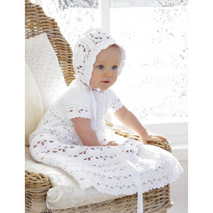 Si Charmant DROPS Design - Modèle de Crochet - Robe de Baptême Bébé tailles 0/6 mois - 2 ans
