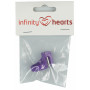 Anneau Infinity Hearts avec pince coupante Ass. Couleurs - 1 pièce